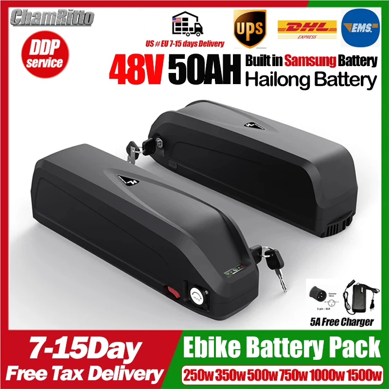 48V chamrider Electric Bicycle - đánh giá và giá Ebike Battery 48V 20Ah Hailong