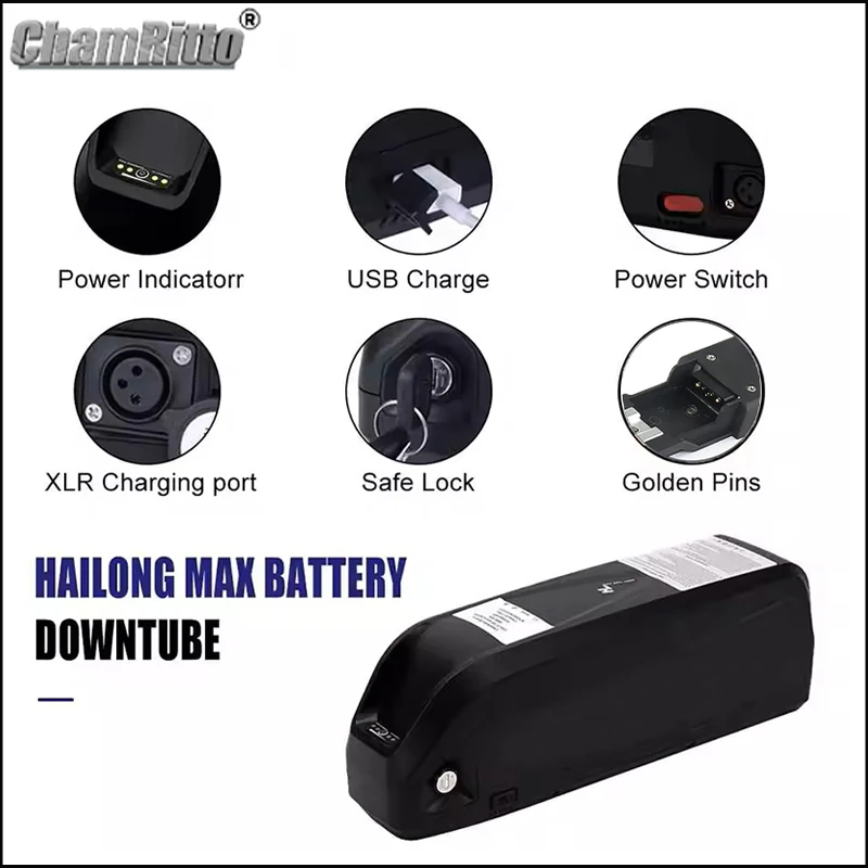 48V chamrider Electric Bicycle - đánh giá và giá Ebike Battery 48V 20Ah Hailong