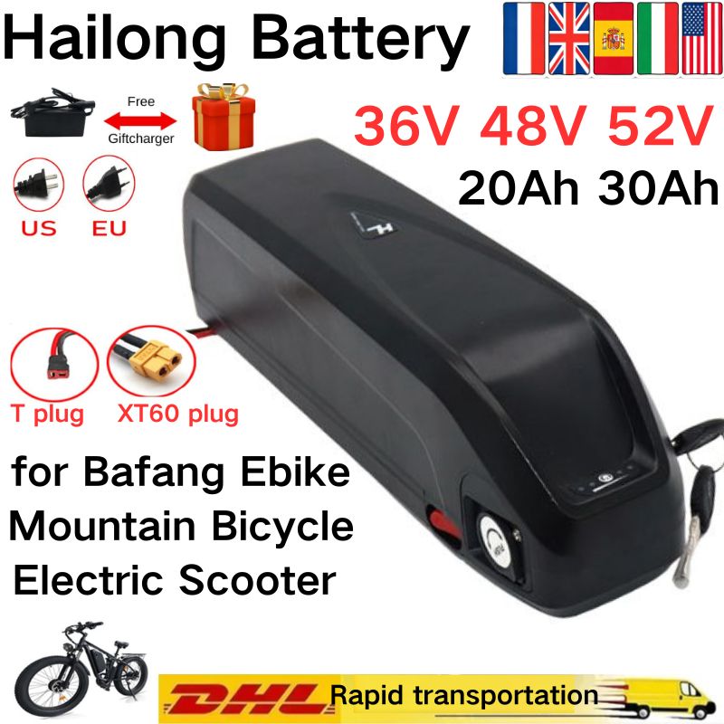 Pin Hailong 36V 48V 52V 30Ah 2 - đánh giá và giá Ebike Battery 48V 20Ah Hailong