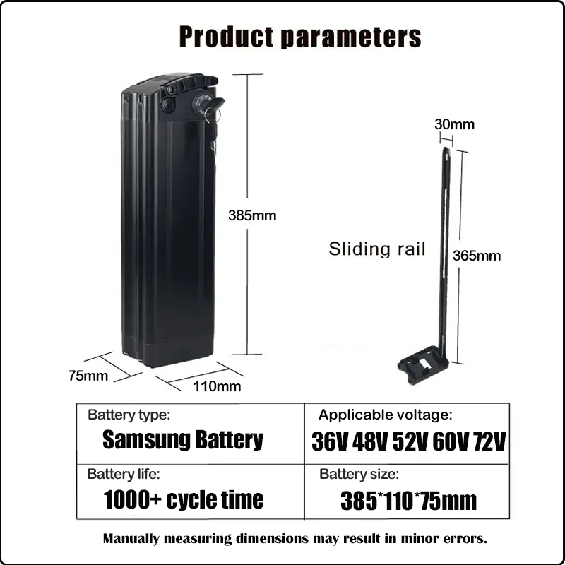 Xe đạp điện 36V 48V 52V, pin S - đánh giá và giá Electric Bicycle Battery 72V 30Ah